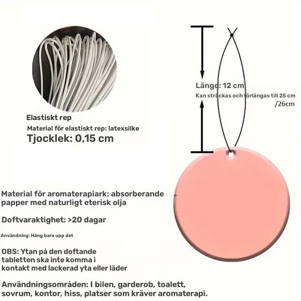 Autoshine luftfräschare 3-pack Jasmine. Extra tjock, ihållande doft