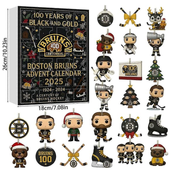 2026 Boston Bruins Julekalender, 100 år med sort og guld