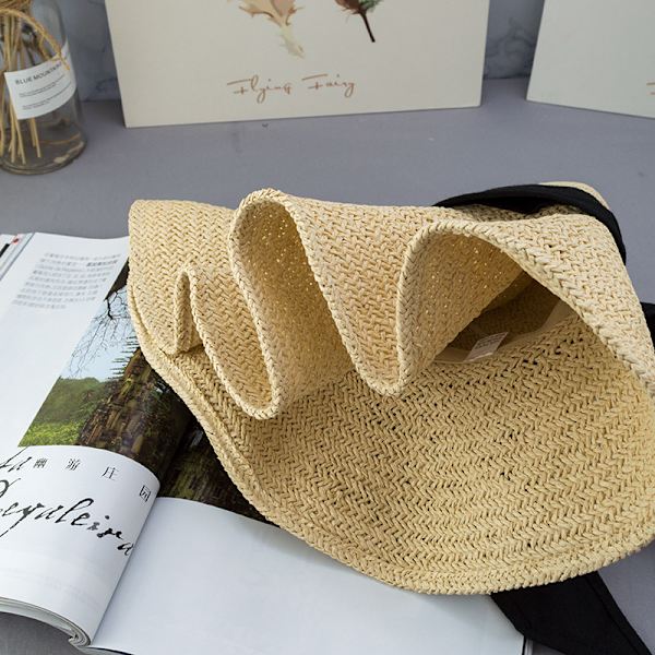 Sommer foldbar strandhat dame solhat med bred skygge