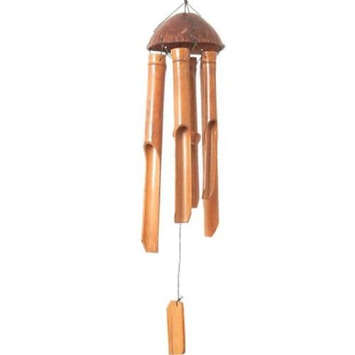 60 cm stor vindklocka Feng Shui trädgård väderbeständig bambu kokosnöt