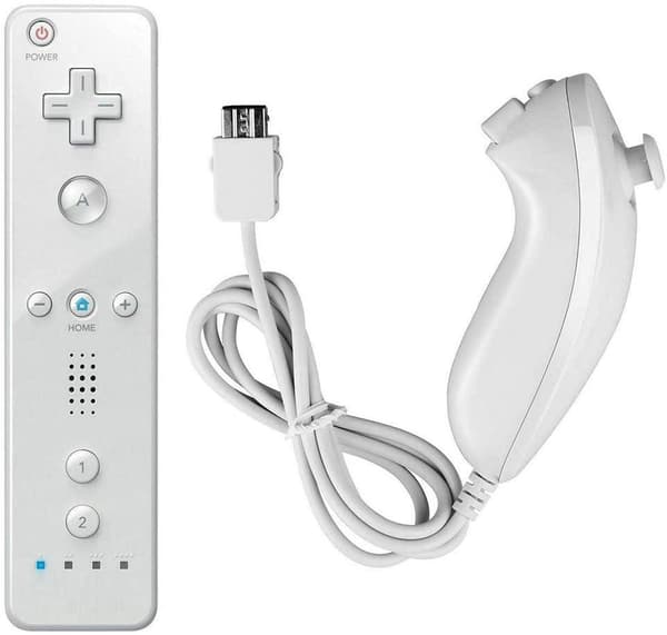 Wii Remote Plus + Nunchuck Motion Plus (Hvit) Hvit one size