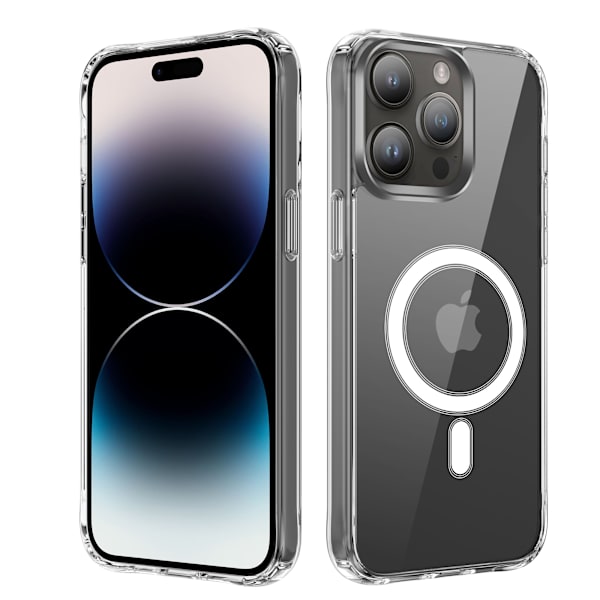 iPhone 15 PRO-deksel Magsafe Transparent - Full dekning støtsikker beskyttelse
