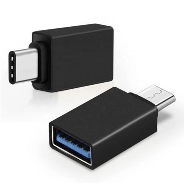 USB-C adapter - USB-C (han) til USB type A (hun) 3.0 Sort M