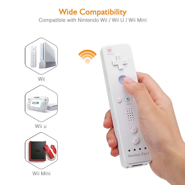 Wii Remote Plus + Nunchuck Motion Plus (Hvid) Hvid one size
