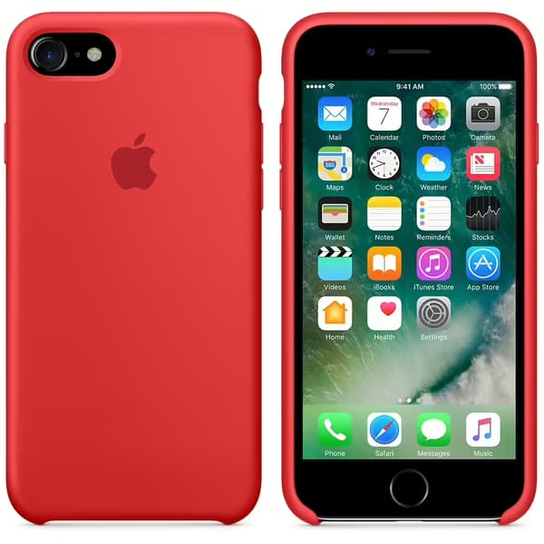 Apple silikondeksel til iPhone SE (2022), iPhone SE (2020), iPhone 8, iPhone 7 (rød)