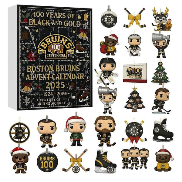 2026 Boston Bruins Julekalender, 100 år med sort og guld