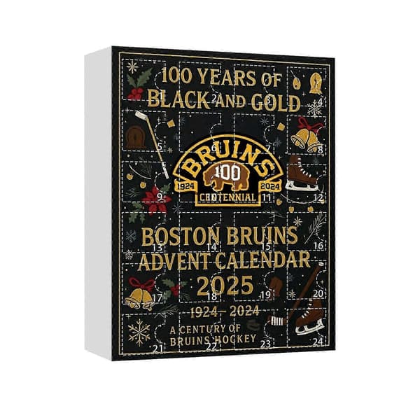 2026 Boston Bruins Julekalender, 100 år med sort og guld