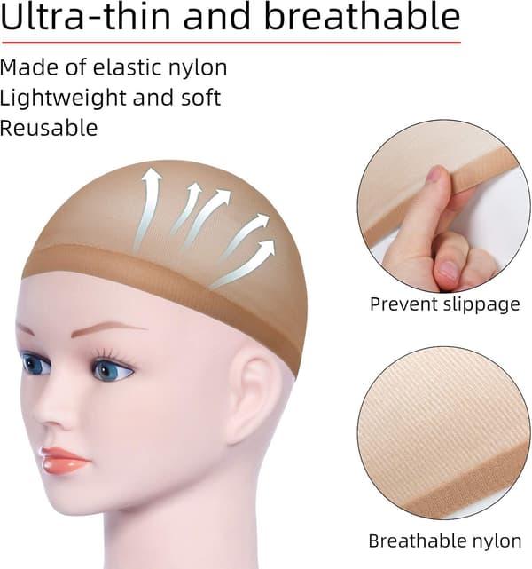 Neutral Nude, Parykhårnetkapper, Unisex Parykhætte Parykhætter til mænd og kvinder