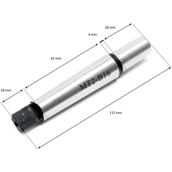 MK2-B16 Drill Chuck med 16 mm spennvidde integrert Morse Taper Chuck Adapter