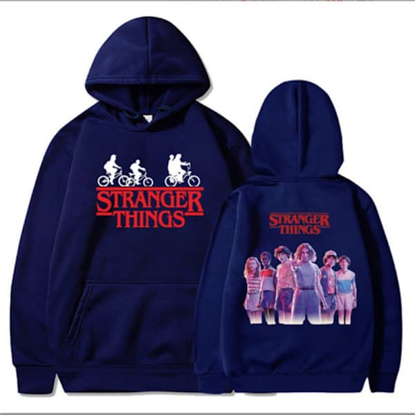 Stranger Things Hoodie Tröja Pullover Höst/Vinter rosa rosa S rosa S rosa S pink S