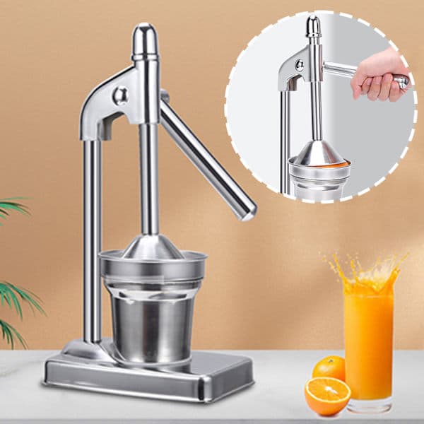 Manuel støbejernsjuicer til citrus og granatæble, mekanisk frugtpresser i rustfrit stål, lyserød Pink