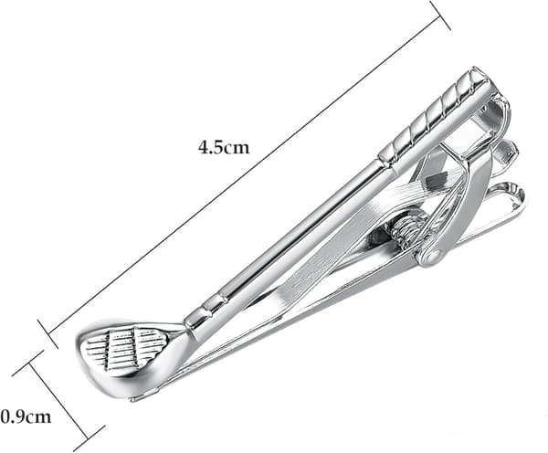 Nyhedsslipsenåle til mænd Golfkølle Slipsenål Unikke kobber sølv sorte slipsenåle Modesmykker