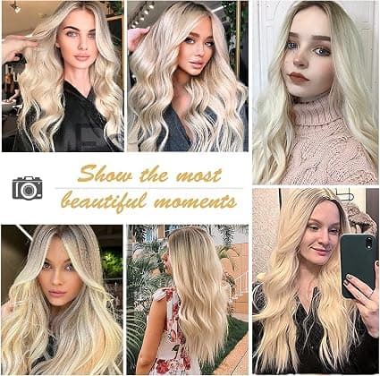 26 Tommer Lang Blonde Parykker til Kvinder