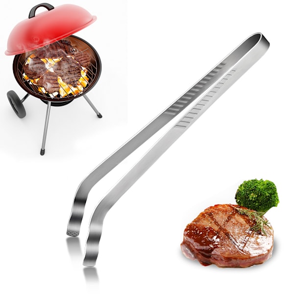 Grilltång - 23 cm - Grillverktyg i rostfritt stål för grillning