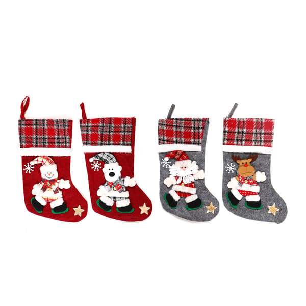 4 x Julepynt dukke sokker Julepynt børn