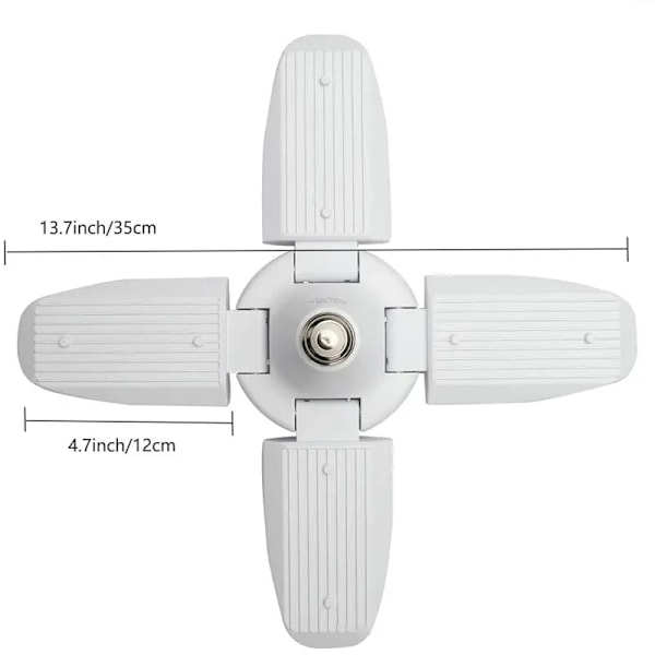 2 st 28W hopfällbara LED-lampor, E27, 110-220V