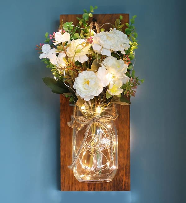 Rustik heminredning Mason Jar väggsconces, dekorativ väggsconce