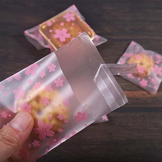 200 stk (5,5×5,5 cm) cellofanposer, selvklebende kakeposer