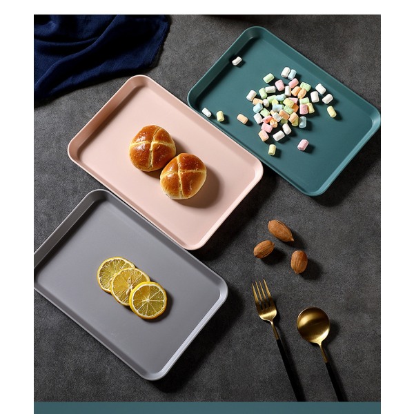 3 st rektangulära serveringsbrickor, idealiska för bufféer