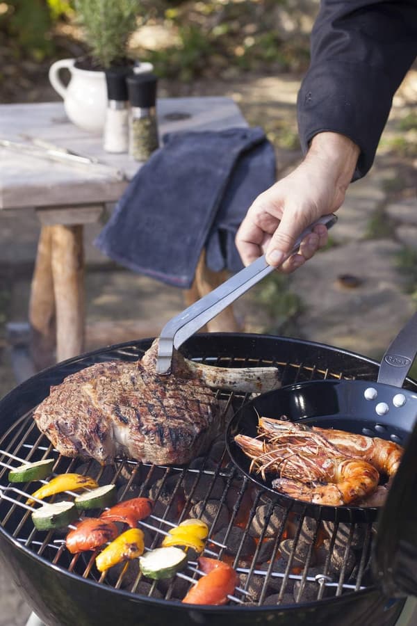 Grilltang - 23 cm - Rustfrit køkkenredskab til grill