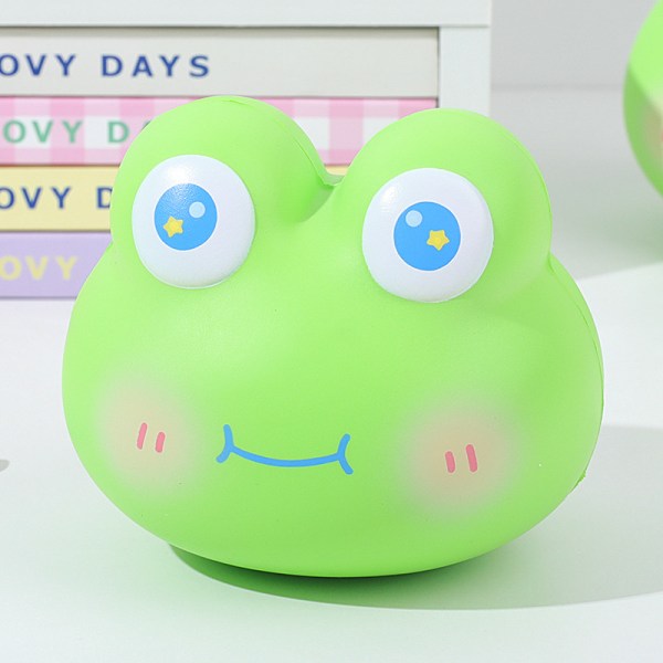 1 Pakke The Frog Myke Leke 3D Squishy Leke Stress Relief Squeeze