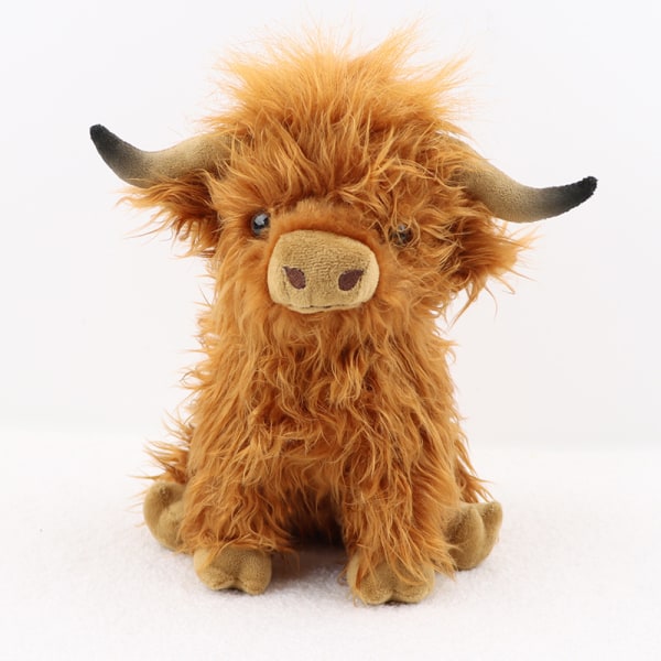 Living Nature - Mjuk Highland Cow-plyschdjur, mjuk och realistisk bondgård