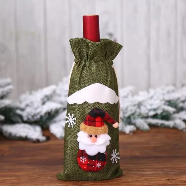 4 stk. julepynt i burlap lærred gammel mand dukke rød w
