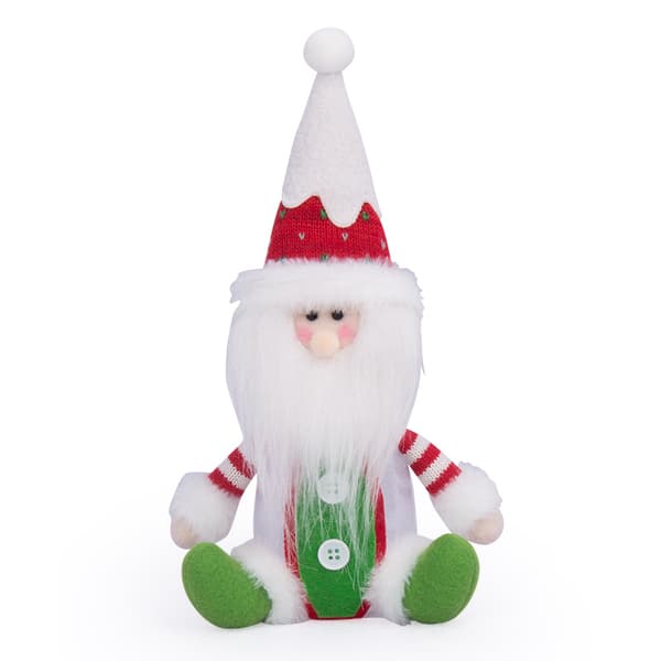 2 st julgodisflaskor juldekoration tomte sno