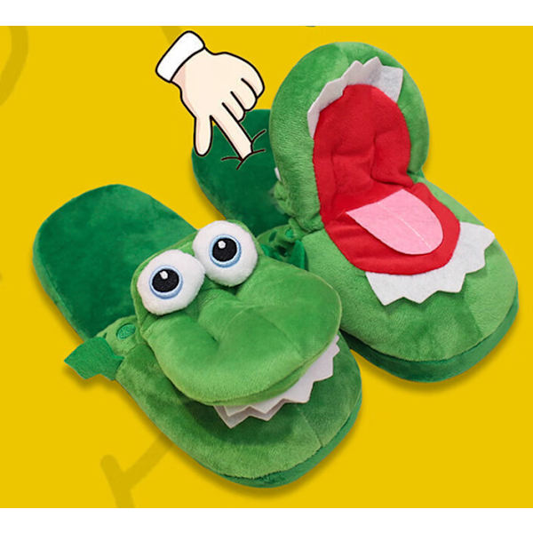 Krokodil Plysch Bomullstofflor Som Kan Dansa Och Öppna Munnen