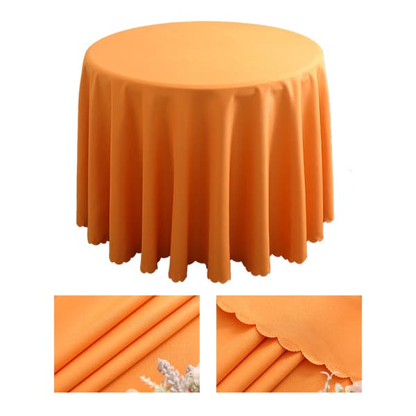 Rund polyesterduk, maskintvättbar - Tangerine 280cm