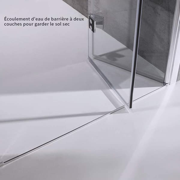 400CM duschdörrstätning för 6mm glas, vikbar barriärdusch