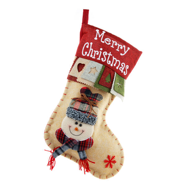 1 st God Jul Stor Julstrumpa Jultomte Snögubbe G