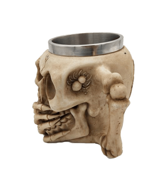 Halloween Present Rostfritt Stål Dödskalle Kaffe Mugg Te Kopp 3D Dödskalle