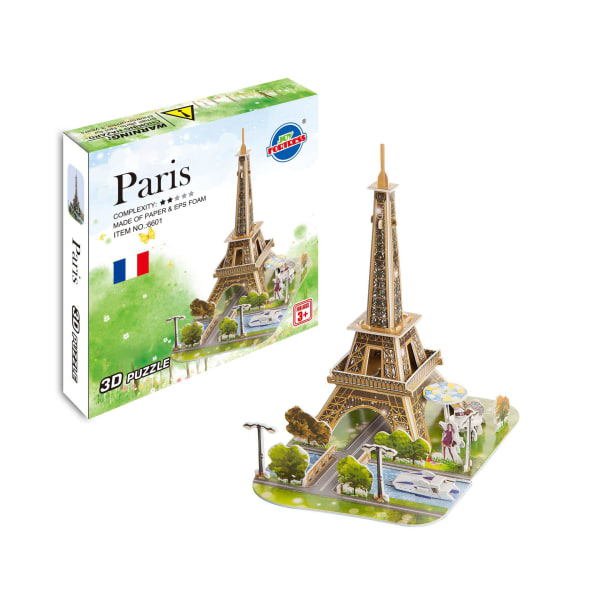 3D three-dimensional puzzle of urban landscape paper model of ch