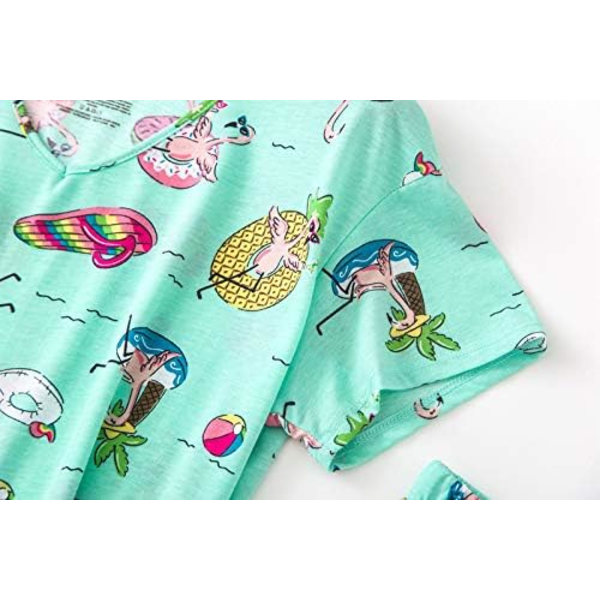 Tegneserie trykte pyjamas plus size todelt hjemmetøj koreansk