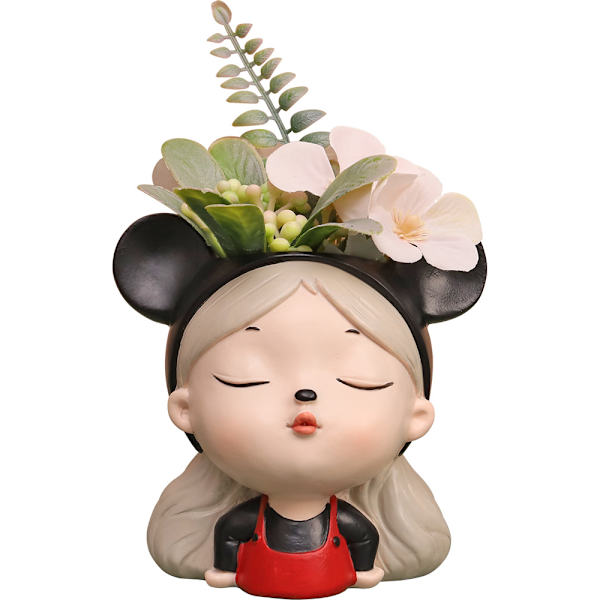 Motejente Blomsterpotte Sukkulente Planter DIY Laget Harpiks C