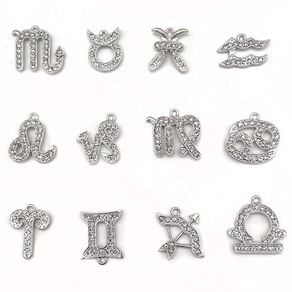 12 stk. 3D-clogs sandaler ornamenter (tolv stjernetegn), sko