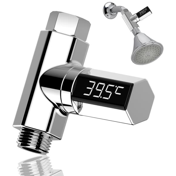 Digital dusjtermometer, vanntemperaturmåler, 360° Rota