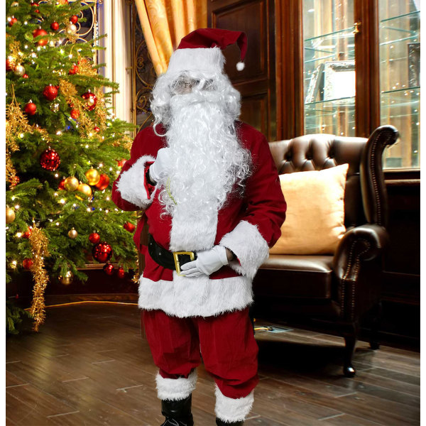 （Kod M）10 tomteblosstillbehör för män, Deluxe Santa