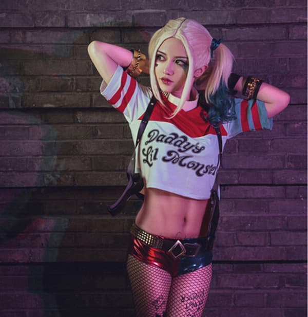 Polyester Harley Quinn Paryk (Voksen)