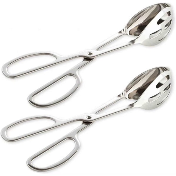 Buffet tongs, set of 2 stainless steel serving tongs