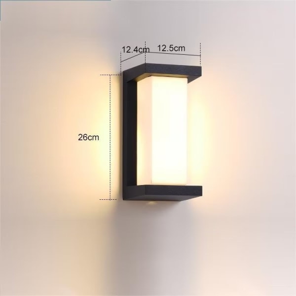 Waterproof metal LED outdoor wall light with sensor IP65 18W