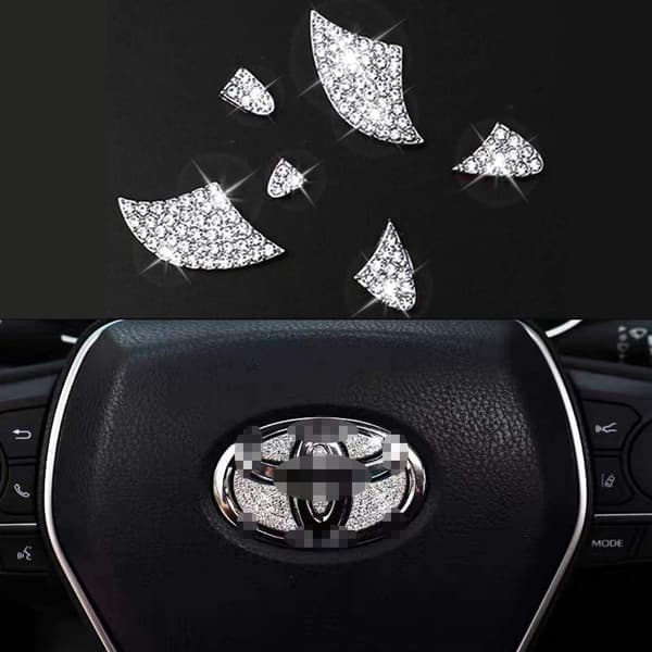 Bling-rattskyddsemblem kompatibelt med Toyota, DIY Diamo