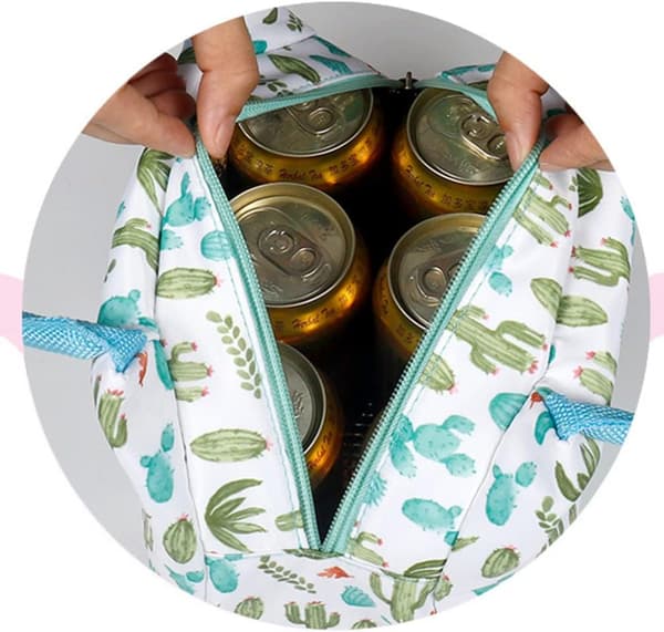 Kaktus Isolerte Lunsjpose Bag Vanntett Bento Bag Isolerte L