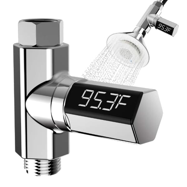 Digital dusjtermometer, vanntemperaturmåler, 360° Rota