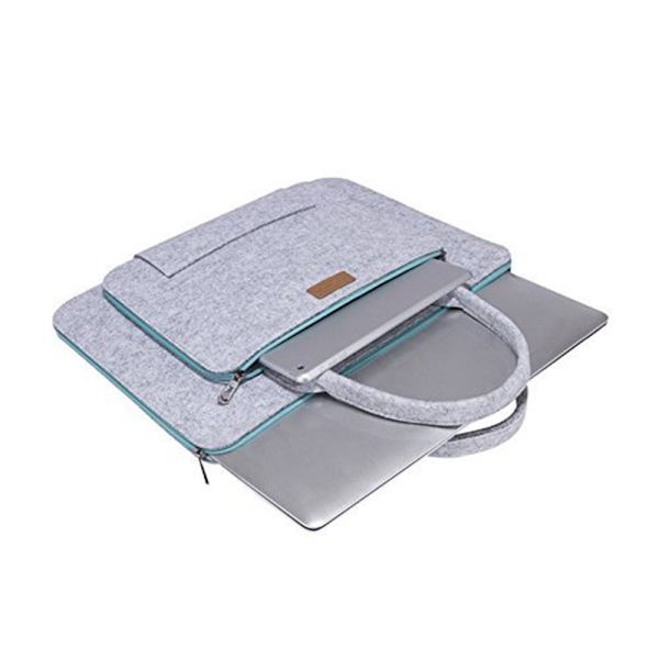Enkel filt laptopväska E-handelsväska Mamma barnväska Dubbel dragkedja