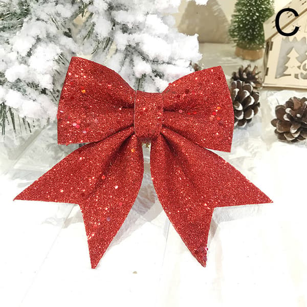 2 st Glitter Stor Rosett Julgransprydnader Jul Rosetter Fest