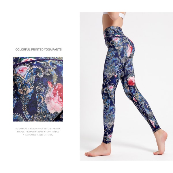 Højtaljede hofteløft yoga træningsfitness leggings - HK267 M