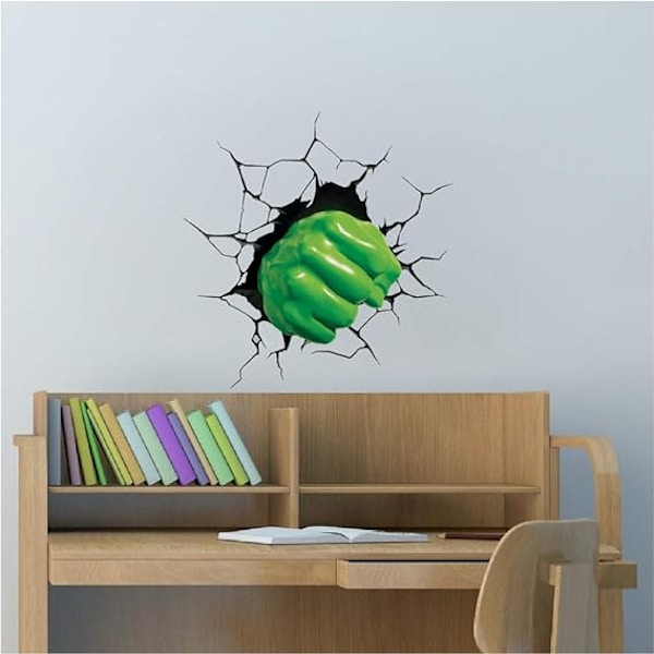 Hulk-seinäkoristeet Koti sisustus - Hulk Fist Avengers Smash Wall Ar