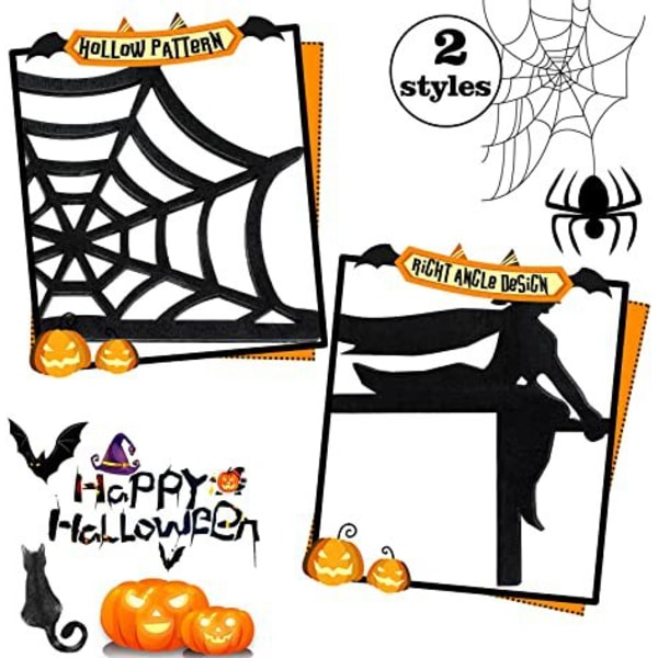 2 stk Halloween Scene Dekorasjon Tre Håndverk Dør Henger